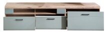 Wohnwand >Kathlin< (5-teilig) schilfgrün / Eiche Dekor - ca. 320x205x47cm (BxHxT)