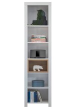 Standregal >Filou< 6 Fächer, Weiß / Artisan Eiche Dekor - 52x200,5x36 (BxHxT)