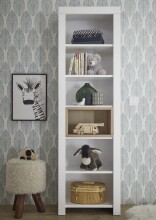 Standregal >Filou< 6 Fächer, Weiß / Artisan Eiche Dekor - 52x200,5x36 (BxHxT)