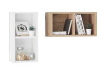 Hängeregal >Filou< 2 Fächer, Artisan Eiche Dekor - 25x50x20cm (BxHxT)