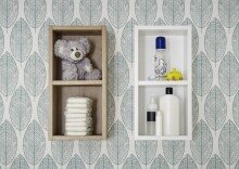 Hängeregal >Filou< 2 Fächer, Artisan Eiche Dekor - 25x50x20cm (BxHxT)