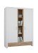 Drehtürenschrank >Filou< 2 Türen, Fächer, Weiß / Artisan Eiche Dekor - 143,2x200,5x55,3 (BxHxT)