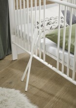 Babybett >Filou< in Weiß / Artisan Eiche Dekor - 76x84x144 (BxHxT)