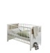 Babybett >Filou< in Weiß / Artisan Eiche Dekor - 76x84x144 (BxHxT)