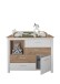 Wickelkommode >Filou< in Weiß / Artisan Eiche Dekor - 120x104x78 (BxHxT)