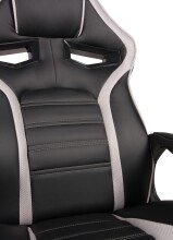 Gaming-Stuhl >Splash< Racer-Sportsitz-Design, schwarz / grau - 73x117x73cm (BxHxT)