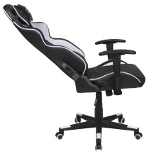 Gaming-Stuhl >Game-Rocker< Racer-Design, schwarz / weiß - 66x128x66cm (BxHxT)