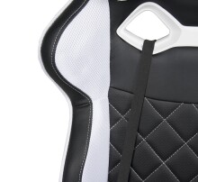 Gaming-Stuhl >Game-Rocker< Racer-Design, schwarz / weiß - 66x128x66cm (BxHxT)