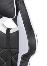 Gaming-Stuhl >Game-Rocker< Racer-Design, schwarz / weiß - 66x128x66cm (BxHxT)
