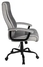 Chefsessel >Darius< ergonomisch, Kordstoffbezug Dunkelgrau / Hellgrau - 75x113x75 (BxHxT)