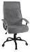 Chefsessel >Darius< ergonomisch, Kordstoffbezug Dunkelgrau / Hellgrau - 75x113x75 (BxHxT)