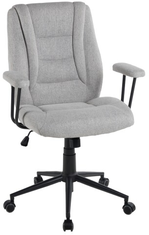 Bürostuhl >Caspar< ergonomisch, hellgrau, Webstoff - 64x96x64cm (BxHxT)