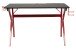 Schreibtisch >Game-Rocker< Halterungen, Carbon optik schwarz / rot - 60x75x120cm (BxHxT)