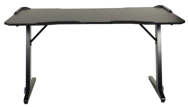 Schreibtisch >Game-Rocker< RGB LED Beleuchtung, Carbon-Optik, schwarz - 76x77x152cm (BxHxT)