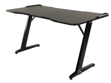 Schreibtisch >Game-Rocker< RGB LED Beleuchtung, Carbon-Optik, schwarz - 76x77x152cm (BxHxT)