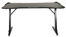 Schreibtisch >Game-Rocker< RGB LED Beleuchtung, Carbon-Optik, schwarz - 76x77x152cm (BxHxT)