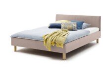 Polsterbett >Lena< Liegefläche 120x200cm, altrosa, Stellmaß: 125x76x208cm (BxHxT)