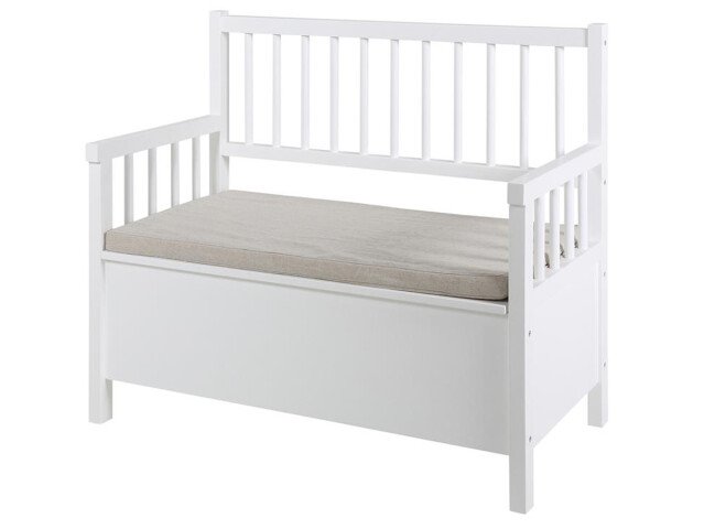 Sitzbank >Alster< in Weiß - 90x85x48cm (BxHxT)