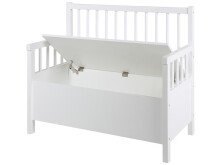 Sitzbank >Alster< in Weiß - 90x85x48cm (BxHxT)