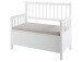 Sitzbank >Alster< in Weiß - 90x85x48cm (BxHxT)