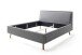 Polsterbett >Frieda< Liegefläche 140x200cm, grau, Stellmaß: 156x105x224cm (BxHxT)