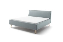 Polsterbett >Frieda< Liegefläche 160x200cm, eisblau, Stellmaß: 176x105x224cm (BxHxT)
