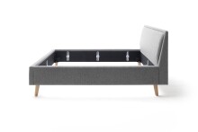 Polsterbett >Frieda< Liegefläche 180x200cm, grau, Stellmaß: 196x105x224cm (BxHxT)