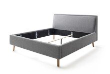 Polsterbett >Frieda< Liegefläche 180x200cm, grau, Stellmaß: 196x105x224cm (BxHxT)
