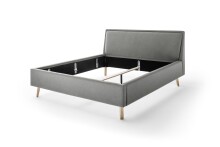 Polsterbett >Frieda< Liegefläche 140x200cm, hellgrau, Stellmaß: 156x105x224cm (BxHxT)