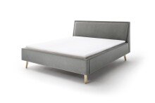 Polsterbett >Frieda< Liegefläche 140x200cm, hellgrau, Stellmaß: 156x105x224cm (BxHxT)