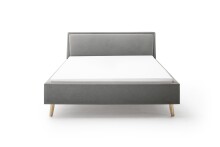 Polsterbett >Frieda< Liegefläche 180x200cm, hellgrau, Stellmaß: 196x105x224cm (BxHxT)