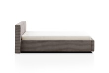 Polsterbett >Cube< Liegefläche 140x200cm, taupe, Stellmaß: 180x82x227cm (BxHxT)