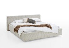 Polsterbett >Cube< Liegefläche 160x200cm, beige, Stellmaß: 200x82x227cm (BxHxT)