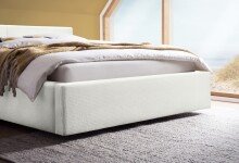 Polsterbett >Cube< Liegefläche 140x200cm, weiß, Stellmaß: 180x82x227cm (BxHxT)