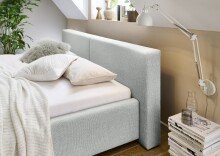 Polsterbett >Cube< Liegefläche 180x200cm, ash, Stellmaß: 220x82x227cm (BxHxT)