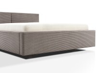 Polsterbett >Cube mit BK< Liegefläche 140x200cm, taupe, Stellmaß: 180x82x227cm (BxHxT)