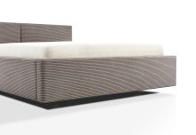 Polsterbett >Cube mit BK< Liegefläche 140x200cm, taupe, Stellmaß: 180x82x227cm (BxHxT)