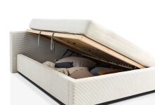 Polsterbett >Cube mit BK< Liegefläche 140x200cm, beige, Stellmaß: 180x82x227cm (BxHxT)