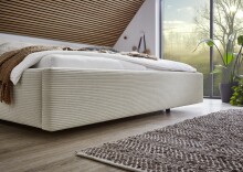 Polsterbett >Cube mit BK< Liegefläche 160x200cm, beige, Stellmaß: 200x82x227cm (BxHxT)