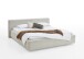 Polsterbett >Cube mit BK< Liegefläche 180x200cm, beige, Stellmaß: 220x82x227cm (BxHxT)