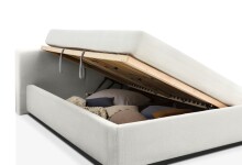 Polsterbett >Cube mit BK< Liegefläche 140x200cm, weiß, Stellmaß: 180x82x227cm (BxHxT)