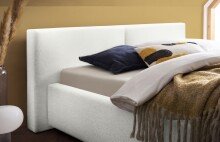 Polsterbett >Cube mit BK< Liegefläche 140x200cm, weiß, Stellmaß: 180x82x227cm (BxHxT)