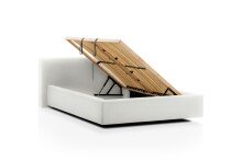 Polsterbett >Cube mit BK< Liegefläche 140x200cm, weiß, Stellmaß: 180x82x227cm (BxHxT)