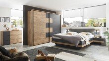 Passepartout >LINEA< in Bartex Eiche / Graphit - 280x215x18cm (BxHxT)