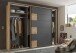 Passepartout >LINEA< in Bartex Eiche / Graphit - 280x215x18cm (BxHxT)