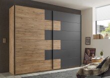 Schwebetürenschrank >LINEA< in Bartex Eiche /...