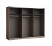 Schwebetürenschrank >LINEA< in Bartex Eiche / Graphit - 270x211x58cm (BxHxT)