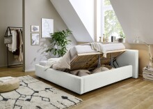 Polsterbett >Cube mit BK< Liegefläche 160x200cm, weiß, Stellmaß: 200x82x227cm (BxHxT)