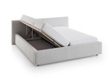 Polsterbett >Cube mit BK< Liegefläche 160x200cm, cement, Stellmaß: 200x82x227cm (BxHxT)