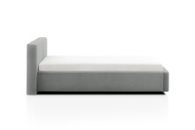Polsterbett >Cube mit BK< Liegefläche 140x200cm, ash, Stellmaß: 180x82x227cm (BxHxT)